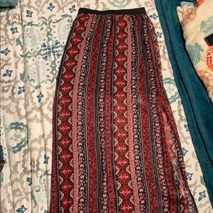 Patterned Maxi Skirt